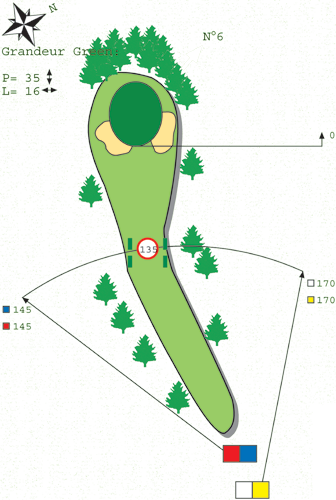 Hole N ° 5 course C Bitche Golf