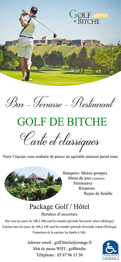 Carte restaurant du Golf de Bitche Carte restaurant du Golf de Bitche